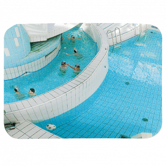 Outdoor or indoor leisure pool safety mirror