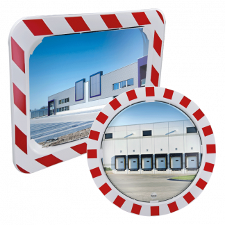 industry mirror with red and with frame product